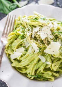 green sauce pasta